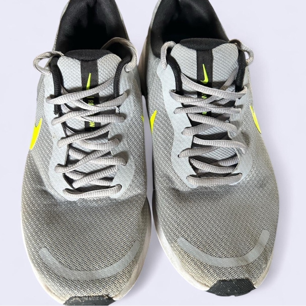 Nike Gray and Neon Yellow Sneakers